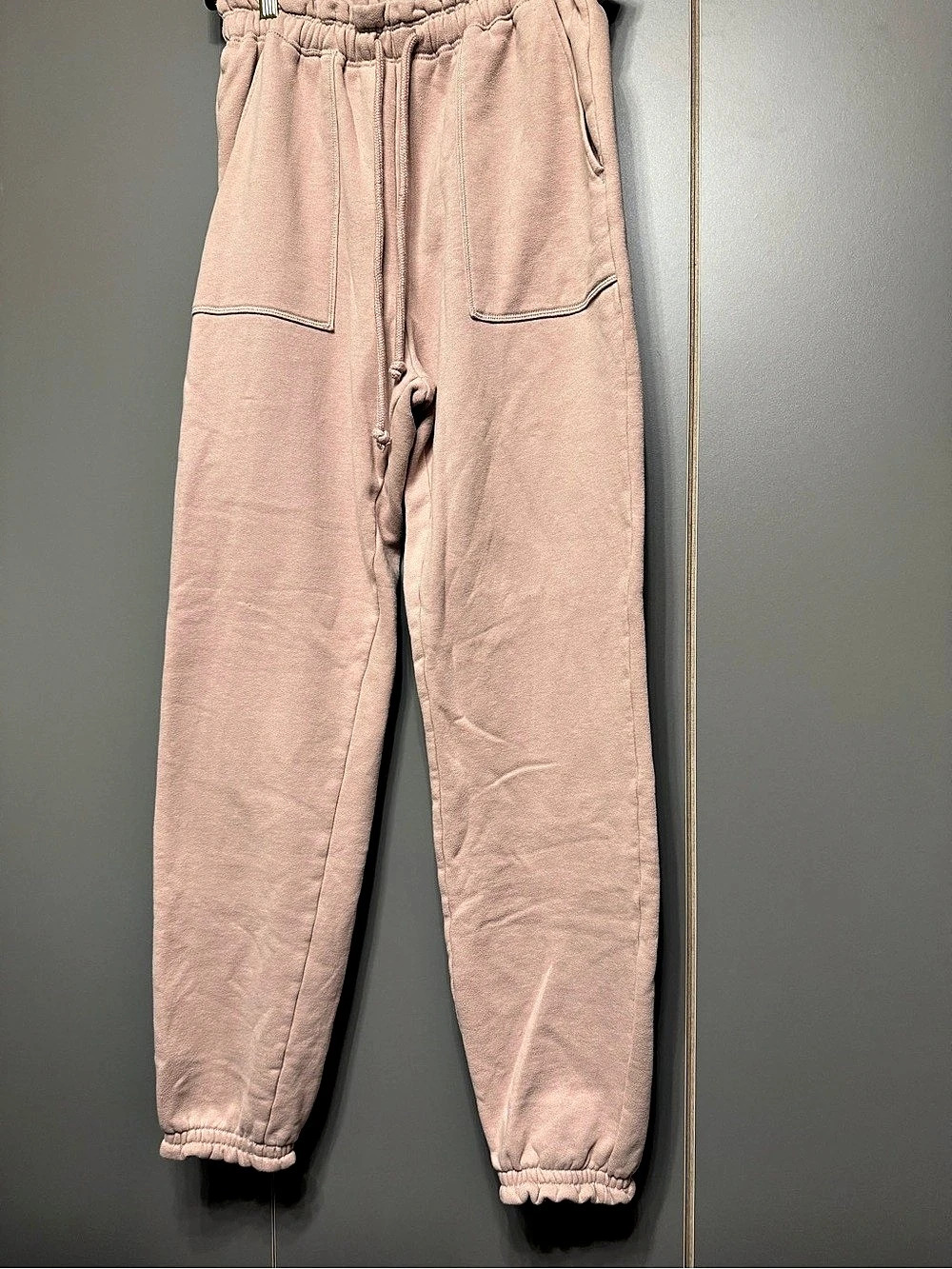 Abercrombie & Fitch Soft A&F Collection Ruffle Waist Sweatpants Pink Medium